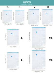 20pcs/1pc Vacuum-Sealed Bags, Travel Accessories, Vacuum Bags, Travel Essentials, Vacuum Storage Bags, Travel Essentials, Storage Bags, Cruise Essentials, Organization And Storage, Bedroom