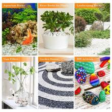 GRISUN 15LB White Rocks For Garden Landscaping 1-2 Inch Polished Decorative Stones Natural River Rocks For Plants Aquarium Fish Tank Vases Filler Outdoor And Indoor Pebbles - 白色1 - 查看 7
