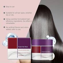 Hair Care Set-Purple Hair Mask With Maca Essence Argan Oil, Purple Hair Mask Neutralizes Brass & Yellow Tones, Ideal For Blonde & Silver-Gray Highlights, Argan Oil Hair Care For Smooth, Shiny Hair-Collagen-Infused Moisturizing Hair Serum-Gift Kits - 1 BỘ - Xem 5