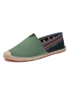 Mocassini da uomo: scarpe in tela con suola in corda di lino, scarpe casual da vacanza, scarpe da donna in tessuto traspirante intrecciato, scarpe da pescatore in paglia antiscivolo, scarpe da coppia con suola in lino ricamato. Scarpe da pescatore in tela bianca da uomo, ballerine nere, ballerine bianche, scarpe verde militare, ballerine blu (per acquirenti con piedi larghi, si prega di scegliere una taglia in più. La suola in corda di lino è relativamente rigida e le scarpe fatte a mano hanno una lavorazione più irregolare.)