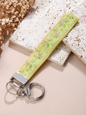 1 件锌合金编织钥匙扣和钥匙圈、腕带、女士汽车钥匙扣、优雅手提包吊坠钥匙扣、时尚编织钥匙扣、通用钥匙扣（由于光线和角度，实际颜色可能与照片略有不同）