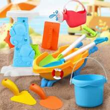 Juego de juguetes de playa para niños, juego de cavar arena y agua, balde de playa, pala, herramienta para jugar con arena de playa, colores y estilos aleatorios