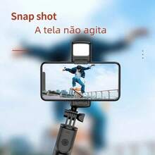 New Selfie Fill Light Bluetooth Shutter Remote Control 3 In 1 Wireless Selfie Tripod With Portable Foldable Monopod For Smart Phone - màu đen - Xem 10