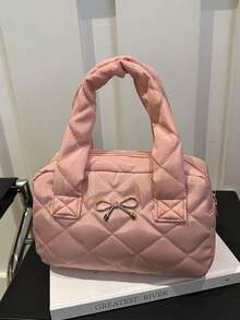 1pc Bowknot Handbag Popular Fashion Casual Bag Popular Handbag, With Sweet And Cute Bow Decoration, Fashionable And Versatile Small Square Bag, Suitable For Girls To Go Out Shopping, Daily Use, Shopping, Sweet And Cute Style Handbag, The Best Choice For Little Girls As Gifts - Bow Handbag - View 10