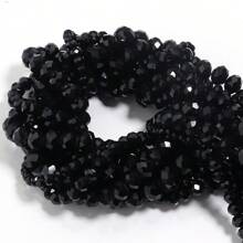 1pc Black Ceramic Faceted Abacus Crystal Spacer Beads, 3/4/6/8/10mm, Fashion Versatile All-Match Handmade DIY Jewelry Making Bracelet Necklace, Suitable For Funky Jewelry, Phone Chain, Keychain
