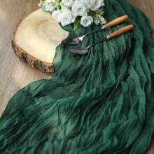 2/4/6/8/10pcs Cheesecloth Table Runner, Gauze Cheese Cloth Table Scarf, Suitable For Bridal Shower, Baby Shower Decoration, Boho Country Style Wedding, Party, Birthday Summer Gifts Beach Back To School School Supplies Room Decor