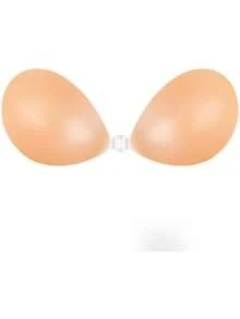 Adhesive Bra Strapless Sticky Invisible Push Up Reusable Silicone The Best Off Backless Viscous For Women - Apricot - View 9