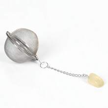 Infusor de té asimétrico de de ágata, infusor de té de acero inoxidable 304, infusor de té de malla de acero inoxidable de estilo asimétrico con cadena, para preparar té y sopa, de vuelta al colegio - Multicolor - Ver 5