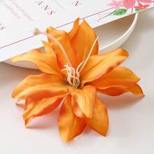 1pc 13cm Large Fabric Artificial Flower Hair Clip, Bohemian Style Side Bangs Hairpin, Beach Vacation & Daily Wear Accessory - Multicolor - View 7