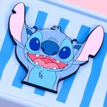 Miniso Disney Lilo/Stitch Series Silicone Cosmetic Bag, Cute Cartoon Design, Home/Outdoor Use, Lovely Birthday Gift, PVC Material(1PC) - Blue - View 3
