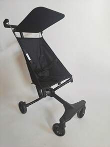 1 pieza Cochecito plegable ligero para bebé, carrito de viaje portátil, plegado de un solo clic, adecuado para bebés e infantes - Negro - Ver 13