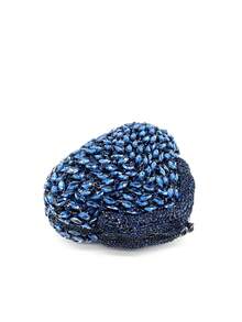 Luxury Sparkly All Handmade Crystal Clutch Purses/Evening Bags With Spikes Wedding Party Navy Blue Rhinestone Handbags,Dinner Clutches,Party&Prom Events,Best Gifts For Her - Navy Blue - View 5