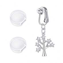 带硅胶垫的假肚脐穿孔夹肚脐穿孔假肚脐穿孔环蝴蝶，心形吊坠，非穿孔首饰，3 件装 - 多色-2 - 查看 10