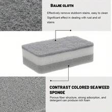 10/20/30 件装多功能三层可重复使用海绵清洁垫，防刮擦海绵，适用于锅、锅、碗、厨房清洁工具 - 彩色 - 查看 7