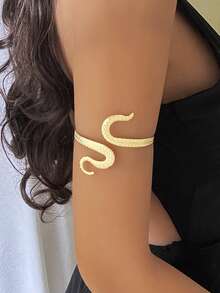 1pc Multi Pattern Optional Women's Armband, Butterfly, Flower, Snake Shaped, Hollow Opening Armband, Suitable For Daily Wear And Vacation Wear