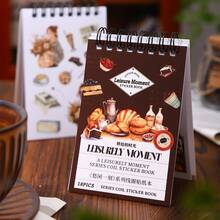 18 coli/Cărți cu stickere, Seria Leisurely Moment, Autocolante cu tematică retro casual pentru copt, Rechizite pentru albume, Caiete decorative, Rame foto, Huse de telefon, Pahare de apă, Reviste de gunoi, Cutii de papetărie, Autocolante personalizate DIY, Rechizite școlare, Înapoi la școală - Multicolor - Vizualizare 4