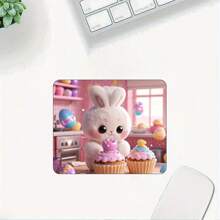 1 Plush Rabbit Mouse Pad, Durable, Lightweight, Easy To Carry, Suitable For Office And Games, 8 * 9.5 Inches, Strong Adhesive, Ultra-Thin Design, Smooth And Comfortable Operation, Rubber Material, NO. Ytz3940, Product Without Watermark