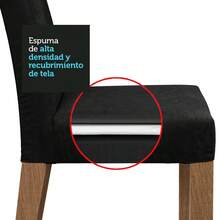 Juego De Comedor Con Mesa Y 8 Sillas Madesa Oxford Color Marron/oxford Diseño De La Tela De Las Sillas Rayado - Marrón y negro - Ver 10