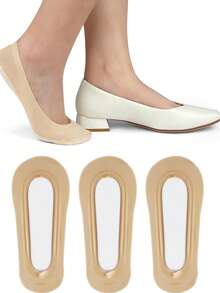 1/3/5/10双装 女士超低帮隐形防滑尼龙袜，适合平底鞋、乐福鞋和高跟鞋，圣诞礼物 - 彩色 - 查看 2