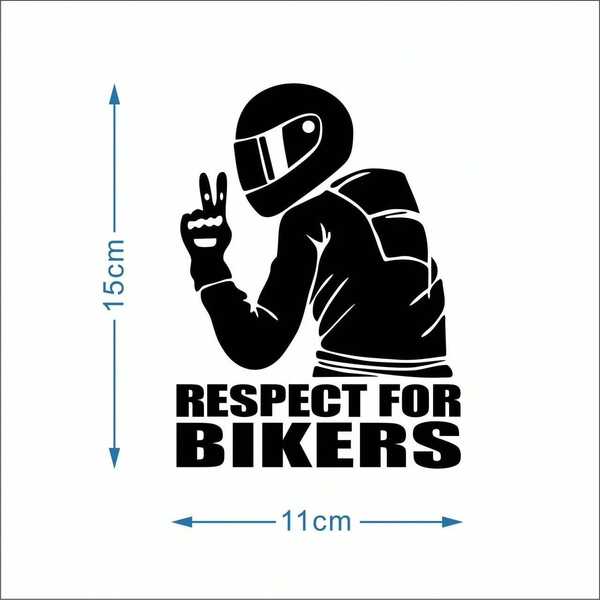 Gros lot de meilleures "Respect pour les motards" Autocollant réfléchissant pour moto & voiture, "Quoi de neuf mec"