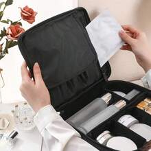 1 pieza Estuche de maquillaje profesional Estuche de belleza Mujer Maletín cosmético impermeable Organizador de maquillaje Caja de almacenamiento de viaje para manicura, Estuche de maquillaje de viaje, Organizador de estuche de maquillaje de gran capacidad Bolsa de maquillaje portátil de viaje con divisores ajustables para mujeres y niñas