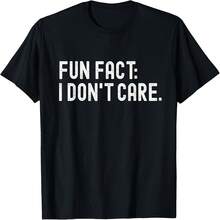 Hecho divertido, no me importa. Camiseta sarcástica con frases graciosas - Camiseta 100% algodón de 220g - Negro - Ver 1