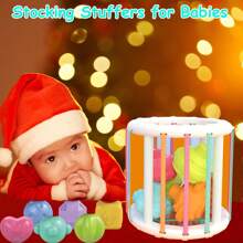 1 Set Children's Abs Shape Sorter Montessori Toy, Large 14cm Colored Cube & 6 Multi-Textured Sensory Shapes For Skill Building & Educational Fun, Ideal As Birthday Gift For Ages 0-3School, Student,Stationery,School Supplies Shape Sorter,Activity Cube,Montessori Toys,Shape Sorter,Activity Cube,Busy Cube,Shape Sorter,Activity Cube,Busy Cube