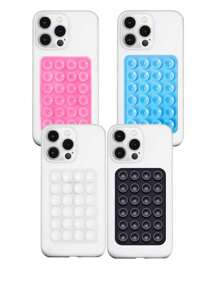 10pcs Double-Sided Silicone Suction Cup Upgrade Suction Cup Card Package Square Single Sided Phone Suction Cup Holder Adhesive Phone Case Holder Silicone Phone Accessories For Women For Men Wallet Mini Wallet Purse Wallet Magsafe Wallet Card Wallet