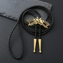 1 pieza Corbata de bolo con cabeza de buey estilo occidental hecha a mano, collar ajustable deslizante, accesorio rústico de país para fiesta, uso casual unisex para boda, fiesta, padrinos de boda, mejor opción como regalo