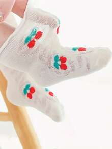 1 Pair Kids Cartoon Fruit Pattern Breathable Mesh Socks, Suitable For Boys And Girls To Wear In Spring And Summer - Multicolor - View 4