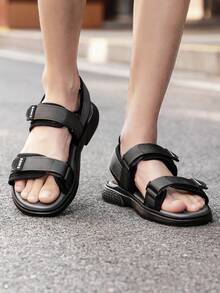 1 Pair Men's Non-Slip Summer New Style Sandals, Durable Outdoor Beach Shoes - Grey - View 3