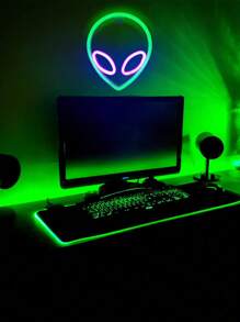 1pc Alien Neon Light, LED Atmosphere Lamp Room Decor Unique Shaped Light, Bedside Desk Decor, Decorative Ambient Light, Boy's Bedroom Decor, Memorialize Family, Or Birthday/Holiday Gift For Couples, Partner, Family, Friend - Personalized, Distinctive Ideal Present