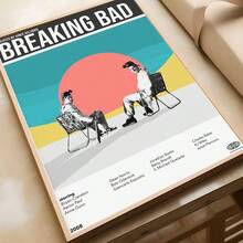 1 pieza Póster clásico de la serie de televisión Breaking Bad sobre el crimen, para decoración de pared en cafetería o bar, sin marco - Multicolor - Ver 67