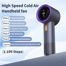 3000mAh T-11/T-13 迷你手持涡轮风扇 199 档可调涡轮小风扇 Type-C 充电便携式手持风扇 夏季强力降温风扇 适用于户外运动旅行卧室学校办公室袖珍风扇 夏季降温、海滩、旅行