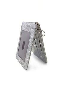 Glitter Bus Card Holder Rotating ID Card Case Stylish Subway Card Wallet Coin Purse For Women Wallet Mini Wallet Purse Wallet Wallet - Multicolor - View 15