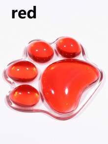 1 件装透明硅胶鼠标垫，带可爱爪子设计，办公室腕托垫，3D 防滑猫爪形手枕，丝滑亲肤防水桌垫 - 彩色 - 查看 8