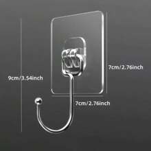 5/10 Pieces Large Size Waterproof Wall Hooks, Anti-Oil And Anti-Rust Wall Hooks, Suitable For Bathroom And Kitchen - For Towels, Bathroom, Living Room, Bedroom, Wall Hanging, Kitchen Utensils, Bags, Hotel Bathroom Clothes Hooks, Sticky Towel Hooks, Sticky Coat Hooks, Sticky Hooks, Heavy Hooks, Sticky Kitchen Hooks, Sticky Bathroom Hooks, Sticky Bathtub Hooks, Sticky Wall Hooks, Sticky Home Hooks, Sticky Key Hooks, Multi-Purpose Hooks, Home Bathroom Decor Bathroom Organizer Summer Back To School