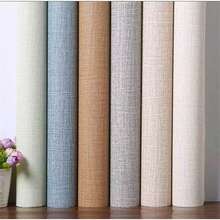 3D Linen Textured Adhesive Wallpaper 5mx 45cm - Bege MA110B - View 1