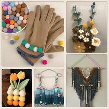 10 件 16 毫米/20 毫米木珠手工针织毛线球珠 DIY 钥匙扣手链非常适合 DIY 工艺品家居装饰 | 母亲节礼物生日礼物