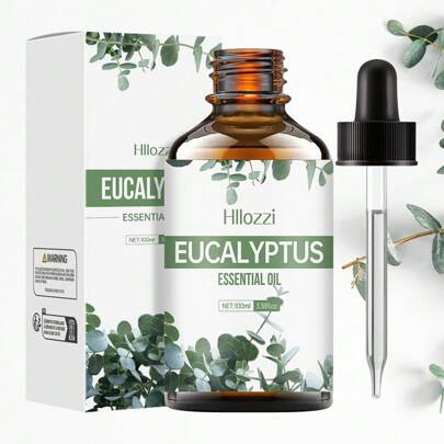 Hllozzi Huile essentielle d'eucalyptus extraite de plantes en plusieurs formats : 30ml/60ml/100ml. Parfum doux et longue durée, convient pour le visage, les cheveux, la peau, le corps et la parfumerie. Peut être utilisée avec un diffuseur d'aromathérapie, pour le massage et les soins. Conception de bouteille portable, applicable à la maison, au bureau, dans la voiture et pour les voyages. Cadeau idéal pour les vacances