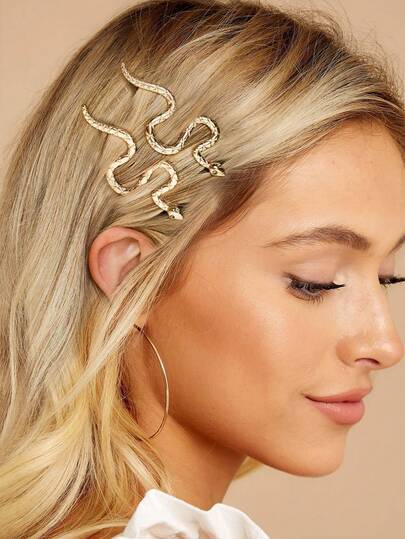 Unique Design Snake-Shaped Hair Clip, Personalized Creative Hair Accessory For Side Bangs & Flyaways, Elegant Headpiece