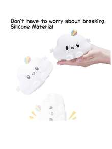 1个可爱云朵造型LED小夜灯，触摸感应灯，卧室床头灯，USB充电，RGB睡眠灯，家居装饰，适合送给家人、朋友、同学 - 白色 - 查看 10