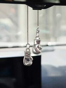 1pc Car Interior Pendant Boxing Gloves Car Rearview Mirror Decoration Car Interior Pendant - one-size - View 9