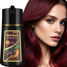FVQUHVO Color Shampoo Hair Dye 3-IN-1 For Women For All Types Of Hair, Blonde Brown Instant Hair Dye Shampoo 12 Colors Available, Find Your Hair Color Shades, Dark Blonde Hair Care Gifts For Mom Cover 99.99% Gray, 16.9 Fl.Oz. - Dark Wine Red - 查看 1