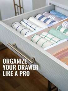 3pcs Dresser Drawer Storage Box, Plastic Drawer Divider For Dressers, Baby Clothes, Kitchen And Office Storage
