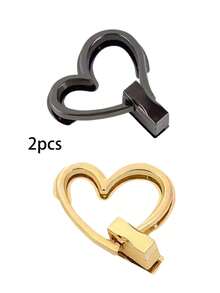 心形包锁（爱心锁、包锁扣、包锁配件），适用于钱包、手提包、单肩包、DIY包包制作、钱包扣件固定、金属包扣锁，用于DIY工艺包包和钱包扣件配件更换 - 彩色 - 查看 14