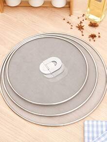 Fine Mesh Splatter Screen - Stainless Steel Air Fryer Splatter Guard With Anti-Splash Cover - Anti-Oil Splash Mesh Pot Cover - Ideal For Home Cooking - Kitchen Accessories