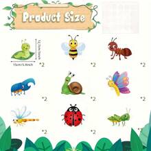 18 Piezas Decoraciones de vuelta al colegio Recortes de tablón de anuncios de insectos Pequeños acentos de tarjeta con tema de insectos Decoración de aula de verano Mariposa Abeja para suministros de fiesta de la escuela de primera infancia del maestro y del estudiante