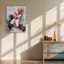 Framed Room Decor J.Oey V.Otto Inspirational Baseball Canvas Print, Athletic Motivation Poster,   Canvas Wall Art, For Home Office, Bedroom, Sports Room Decor, Educational Chart & Poster