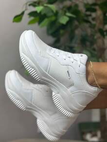 WAYKE Women's Casual Tennis Shoes Comfortable Fashion New Release  Super Light - Blanco - Ver 3